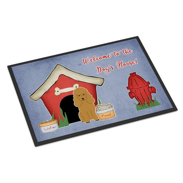 Carolines Treasures Dog House Collection Poodle Tan Indoor or Outdoor Mat, 24 x 0.25 x 36 in. BB2823JMAT - main